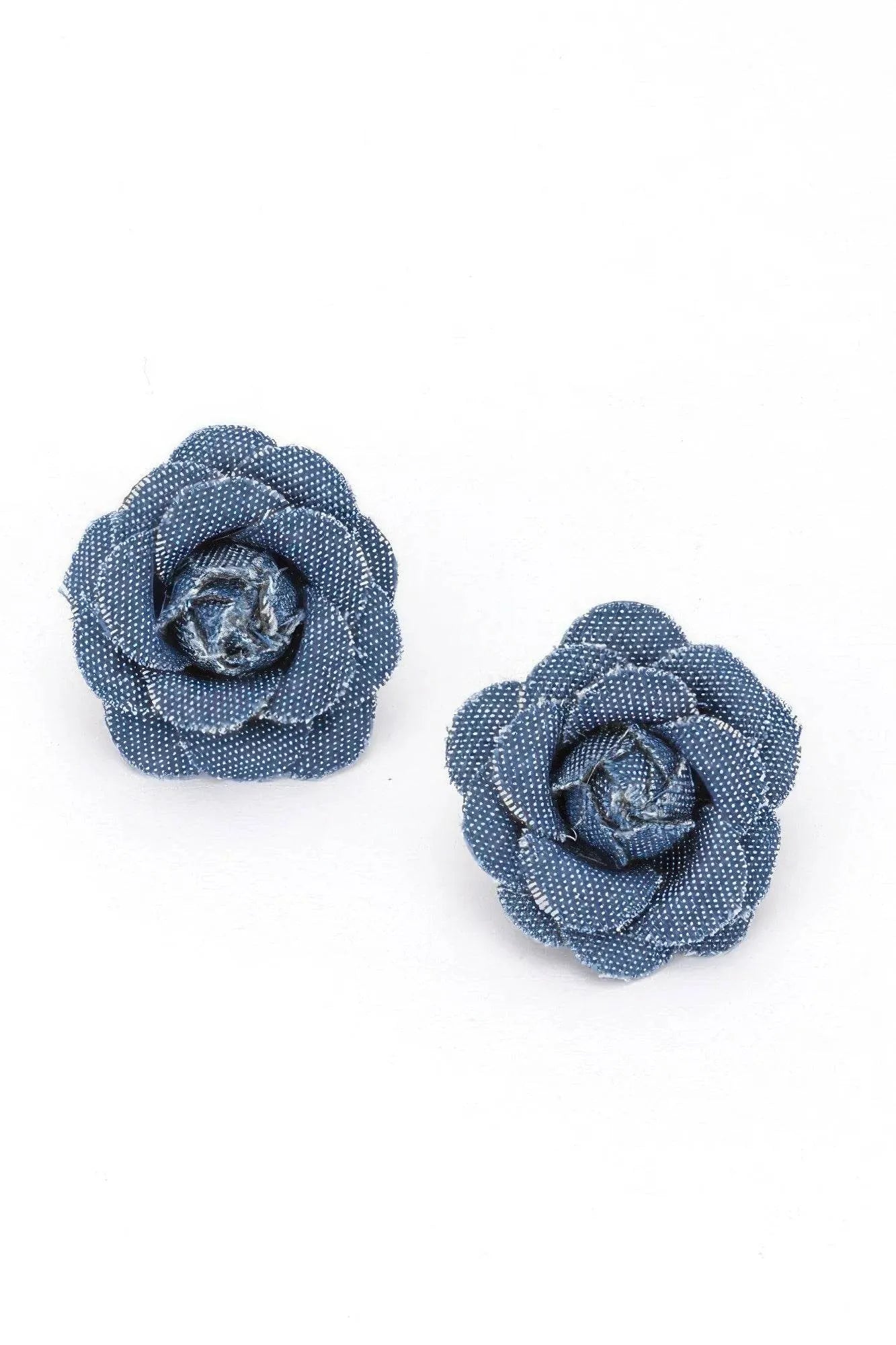 Denim Flower Earring - Bona Fide Fashion