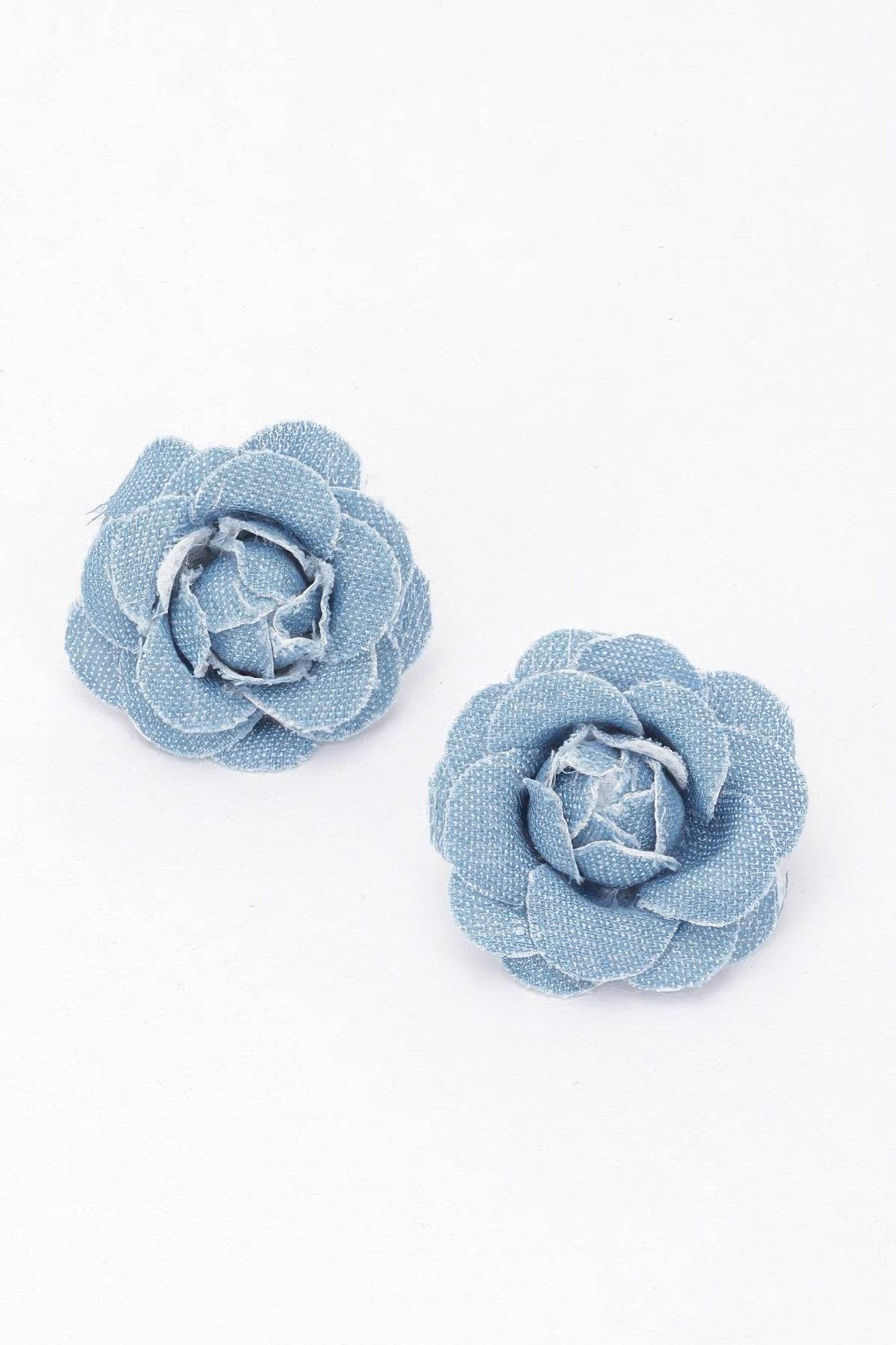 Denim Flower Earring - Bona Fide Fashion