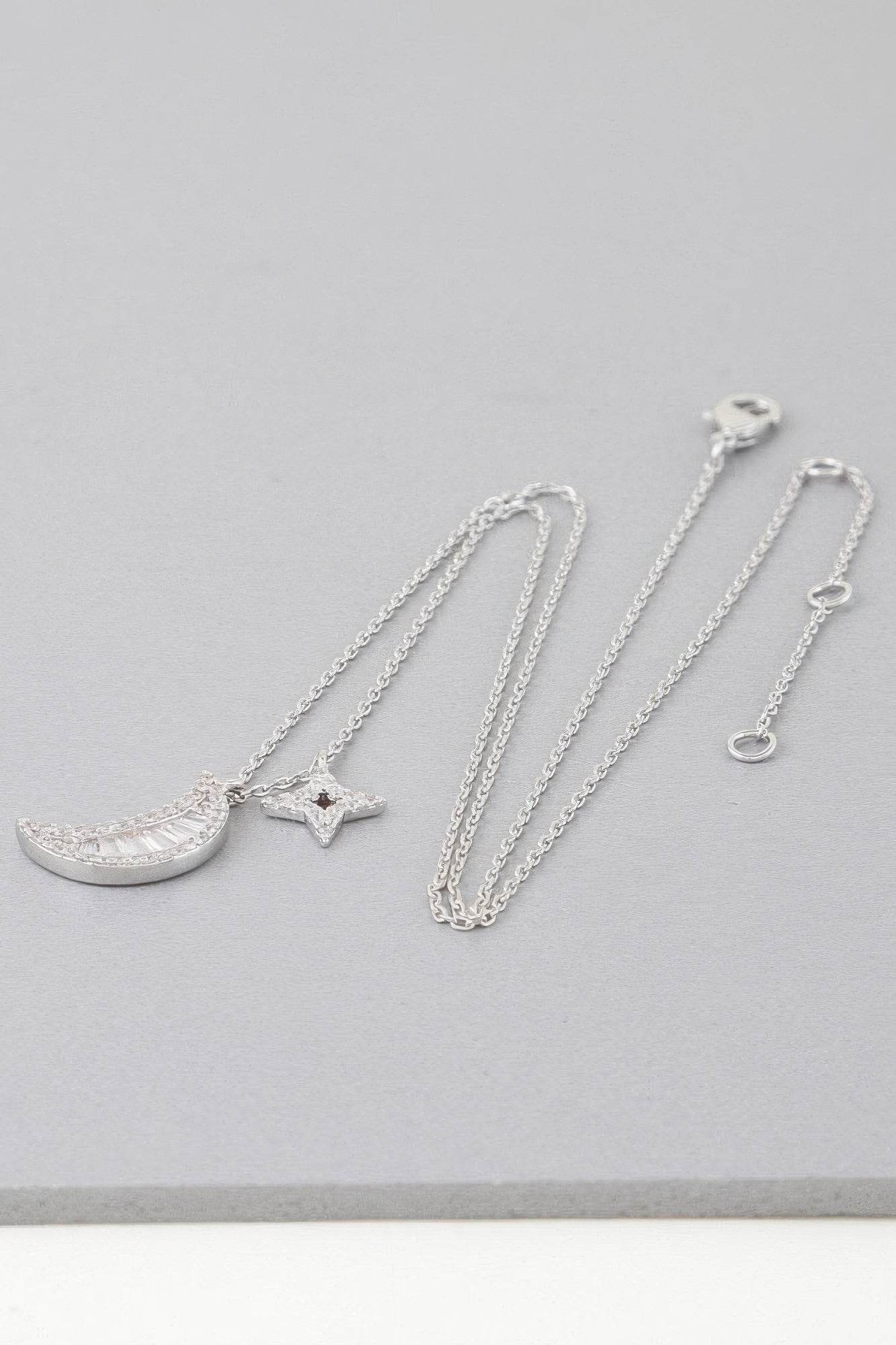Jeweled Sun N Moon Necklace - Bona Fide Fashion