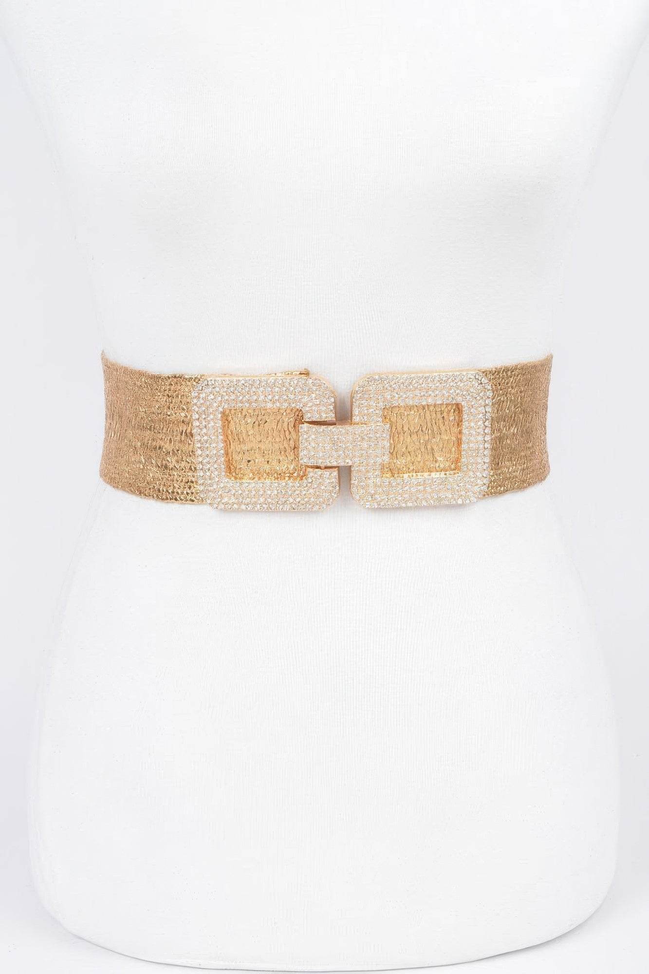 Rhinestone Elastic Belt - Bona Fide Fashion