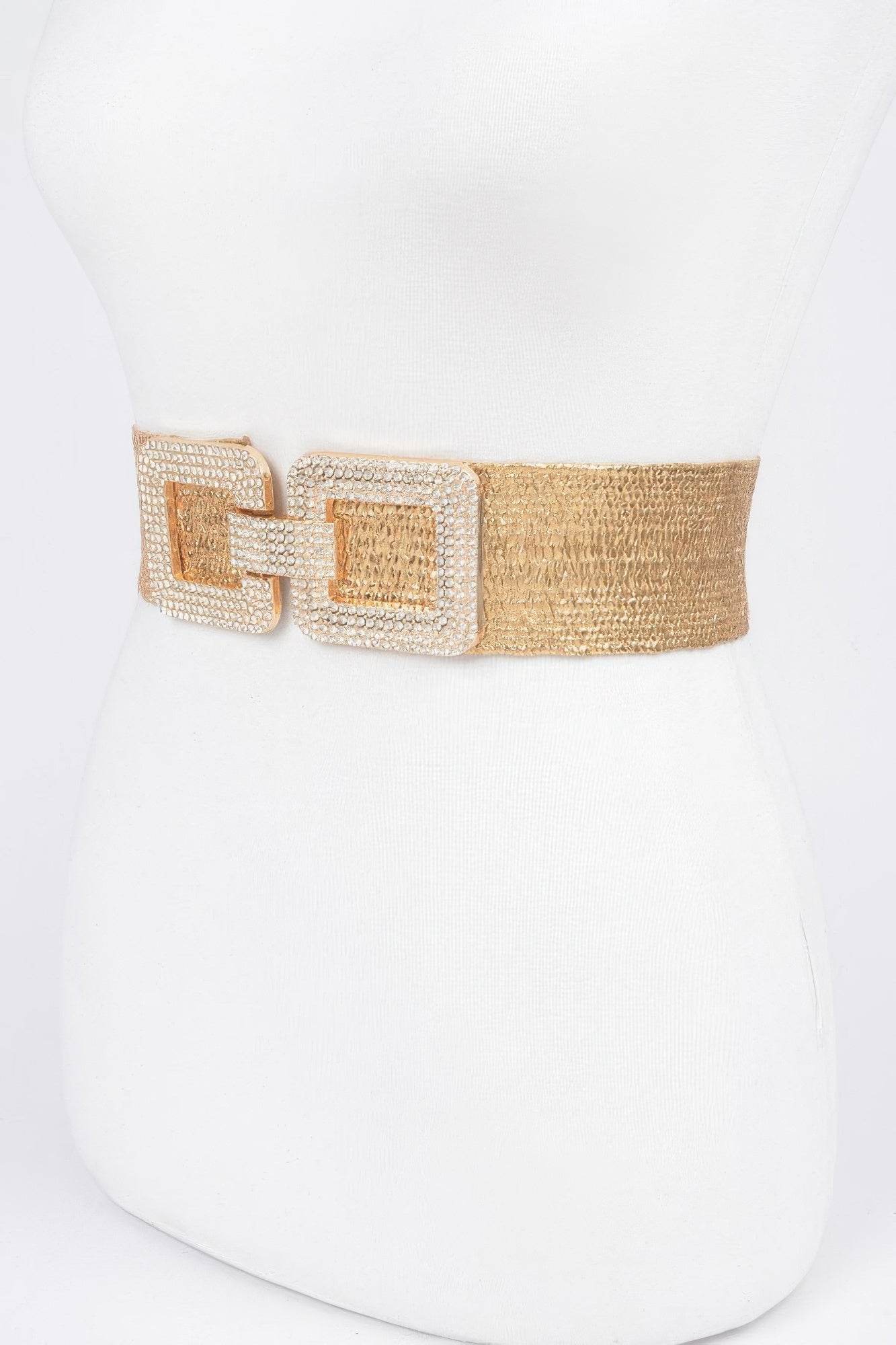 Rhinestone Elastic Belt - Bona Fide Fashion
