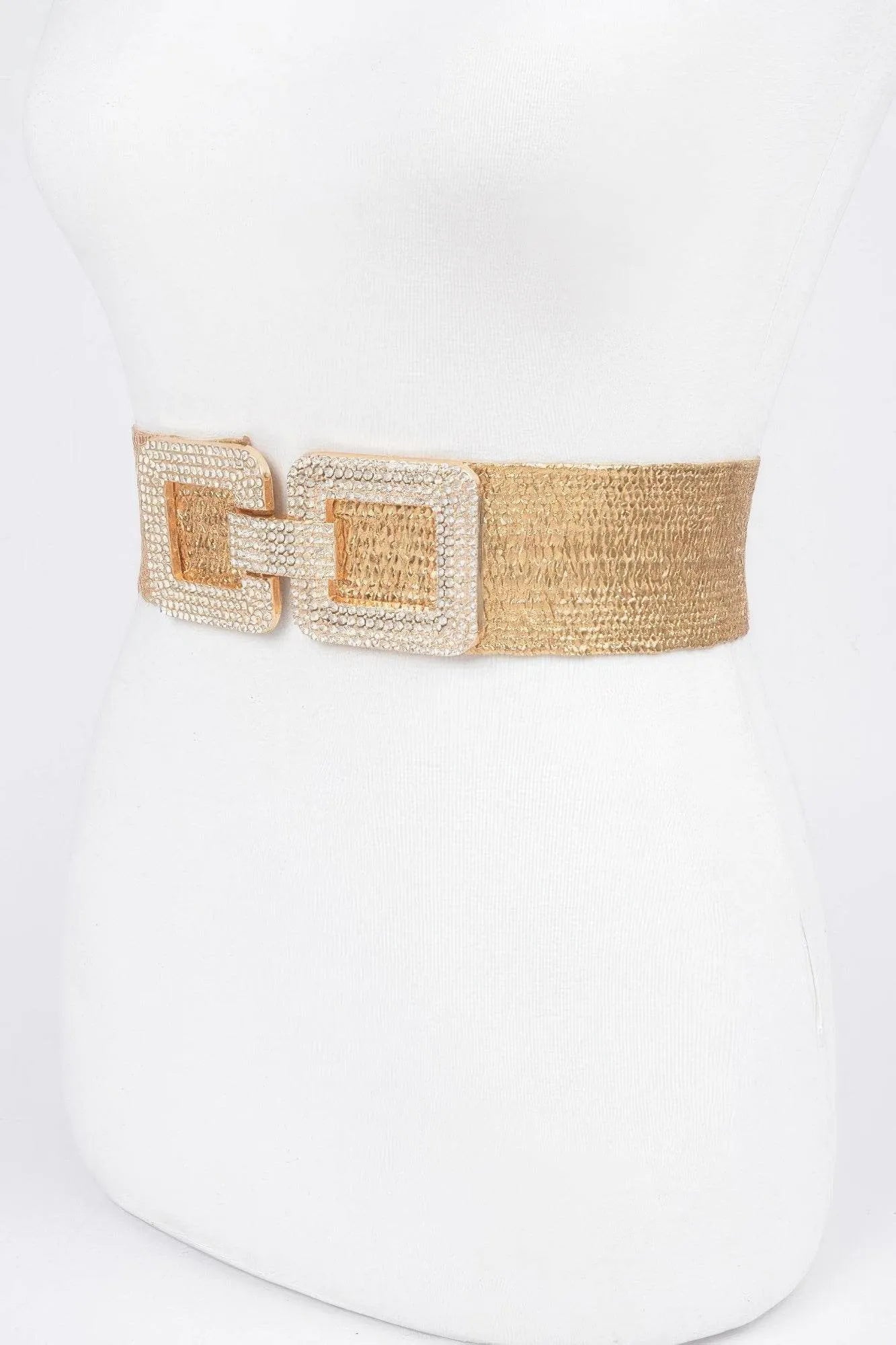 Rhinestone Elastic Belt - Bona Fide Fashion