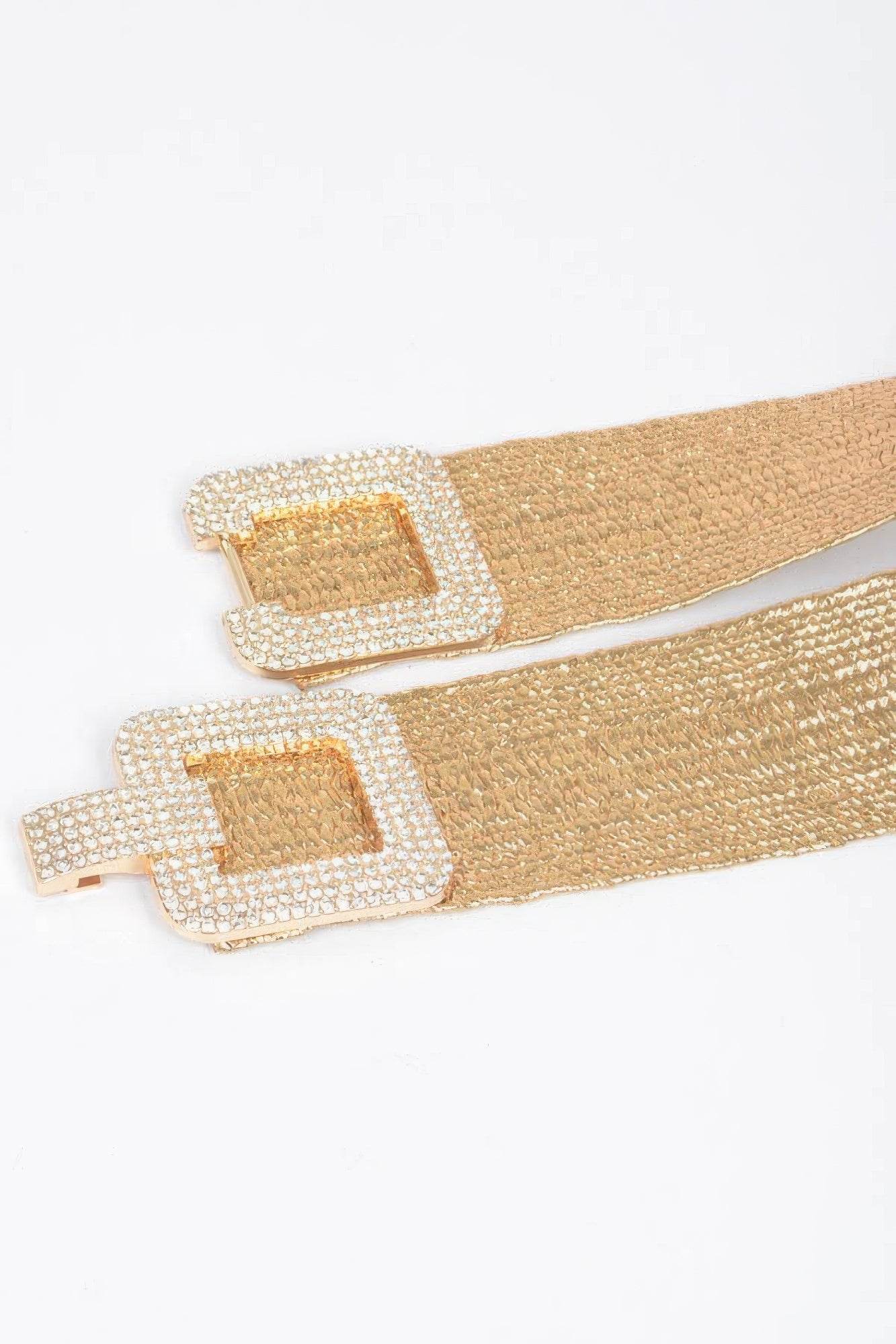Rhinestone Elastic Belt - Bona Fide Fashion