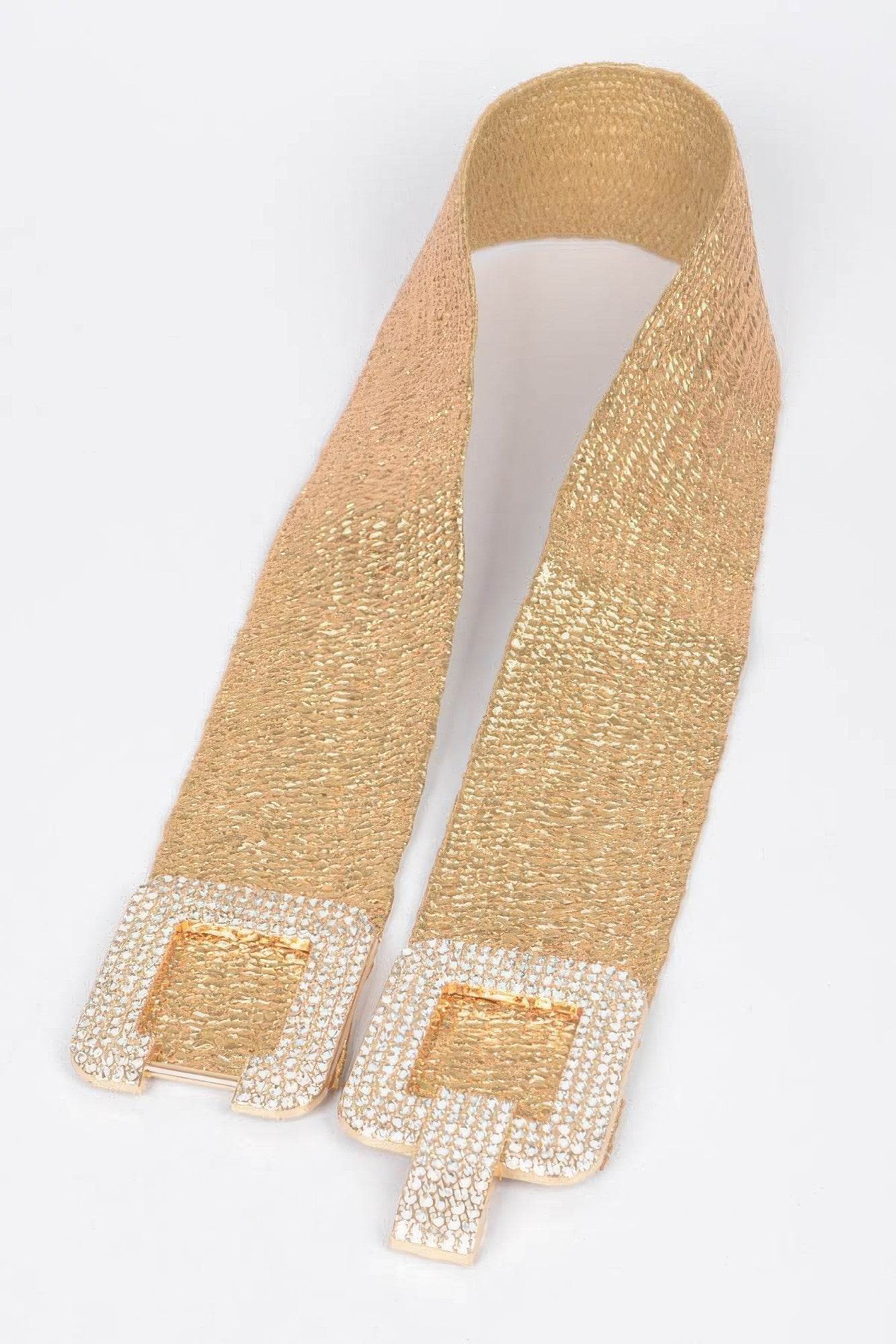 Rhinestone Elastic Belt - Bona Fide Fashion