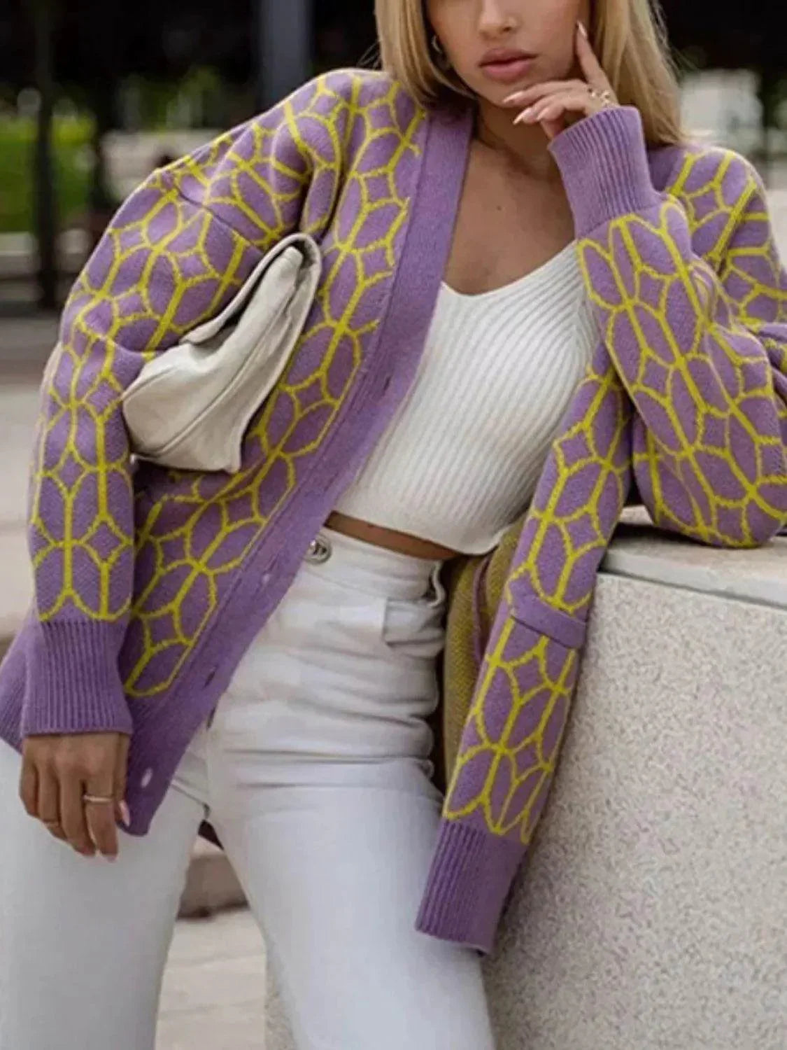 Button Up Long Sleeve Cardigan - Bona Fide Fashion