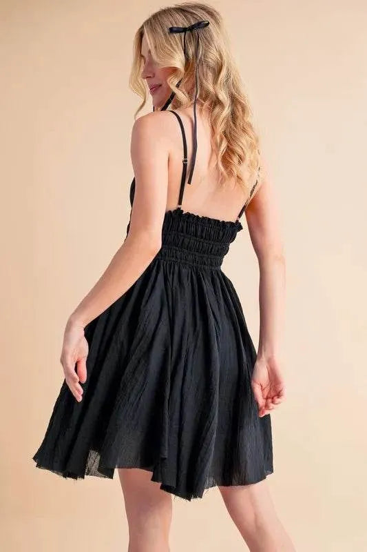 Aemi+Co Lace Detail Mini Cami Dress - Bona Fide Fashion