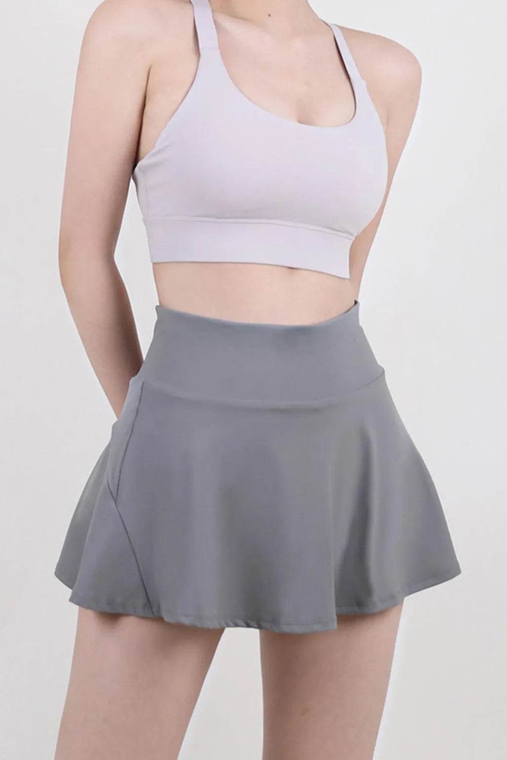 Bona Fide Fashion - High Waist Pleated Active Skirt - Women Fashion - Bona Fide Fashion