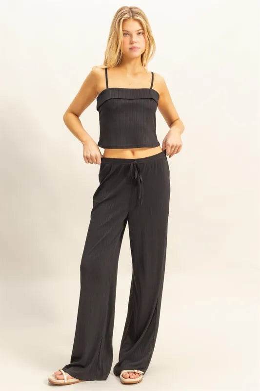 HYFVE Rib Knit Cami Top and Pants Set - Bona Fide Fashion