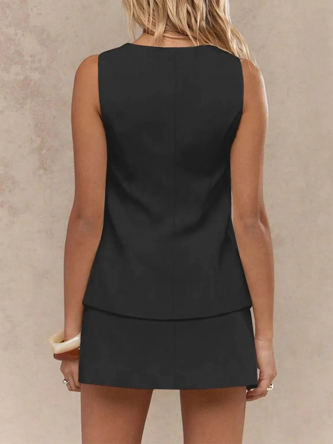 Square Neck Tank and Skirt Set - Bona Fide Fashion