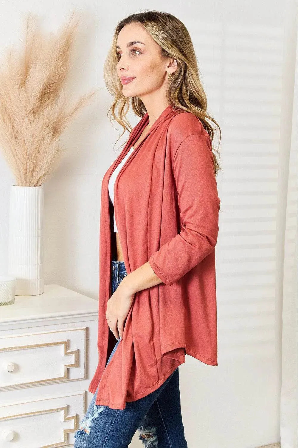 Culture Code Full Size Open Front Cardigan - Bona Fide Fashion