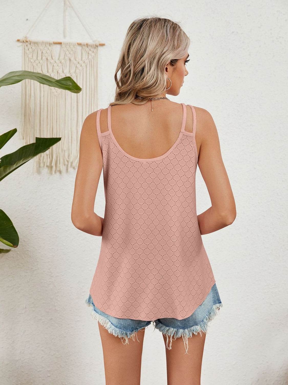 Florira Cutout Eyelet Tank - Bona Fide Fashion
