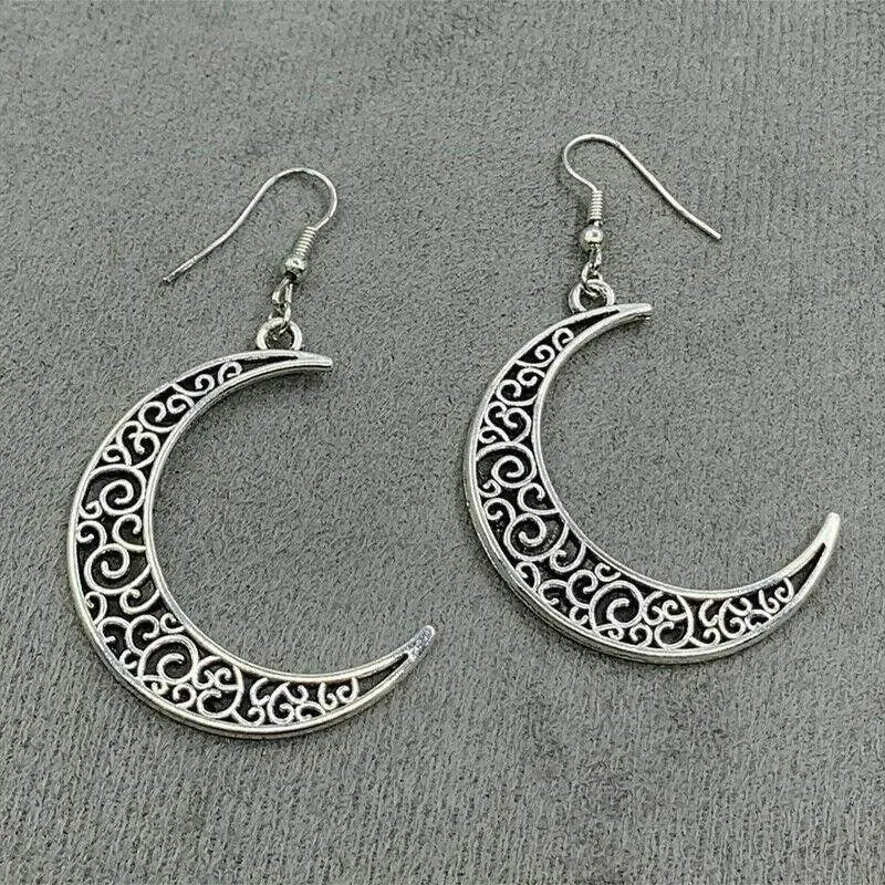 Alloy Cutout Moon Earrings - Bona Fide Fashion