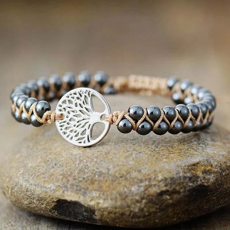 Alloy Natural Stone Braided Bracelet - Bona Fide Fashion