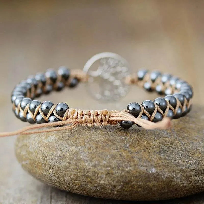 Alloy Natural Stone Braided Bracelet - Bona Fide Fashion