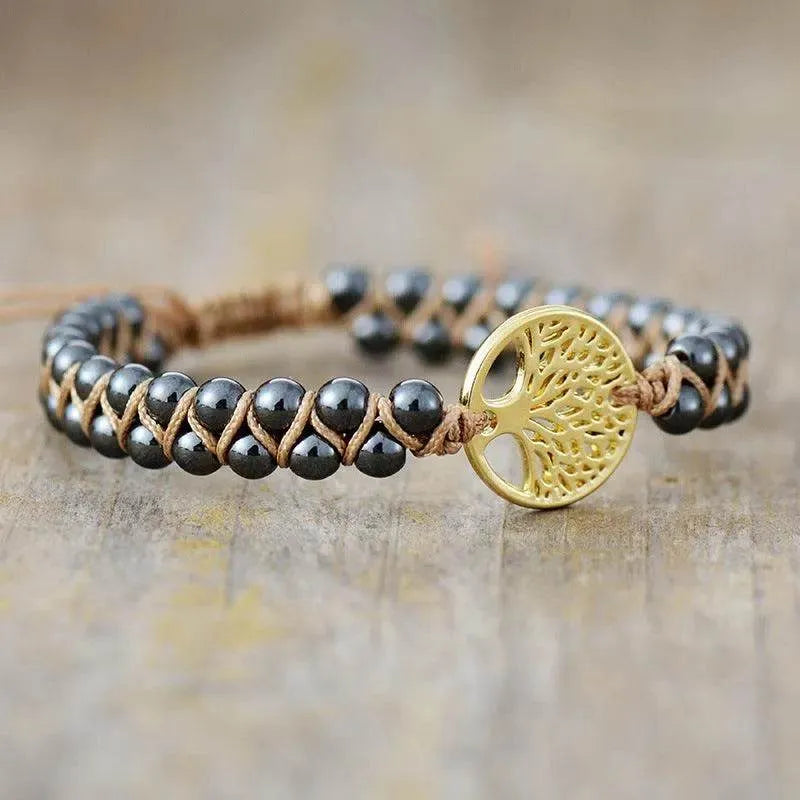 Alloy Natural Stone Braided Bracelet - Bona Fide Fashion