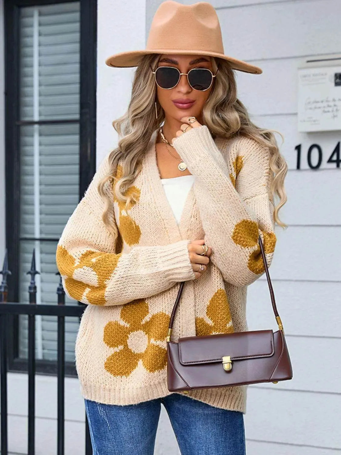 Angel Wings Floral Open Front Cardigan – Lightweight Long Sleeve Layer for Spring - Bona Fide Fashion