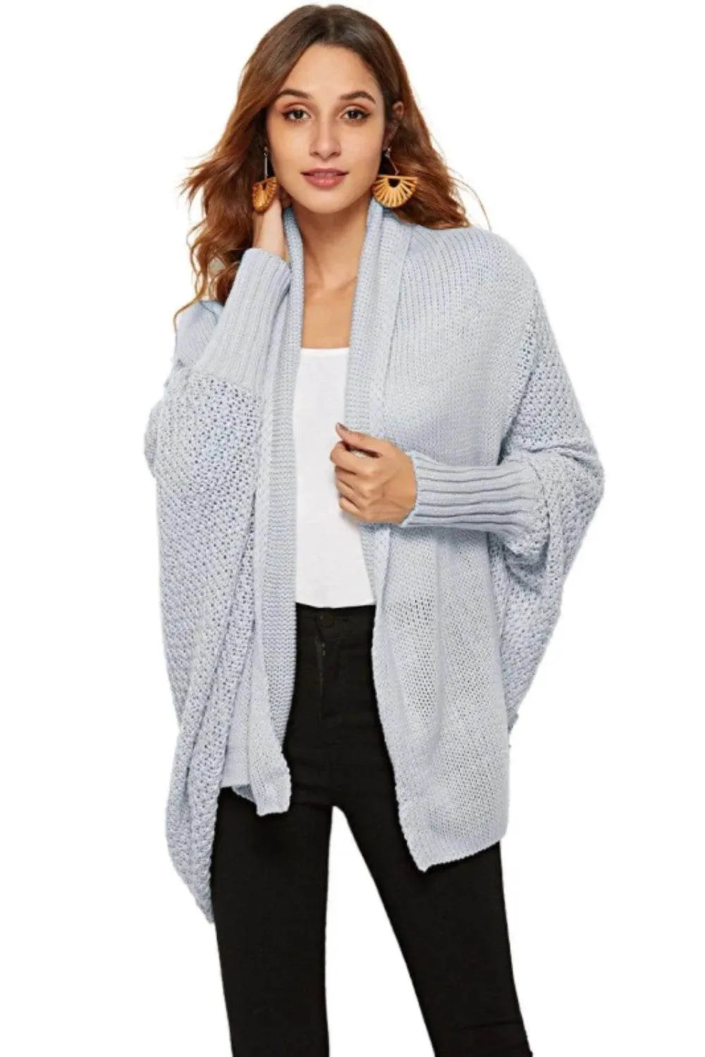 Angel Wings Open Front Batwing Sleeve Cardigan - Bona Fide Fashion