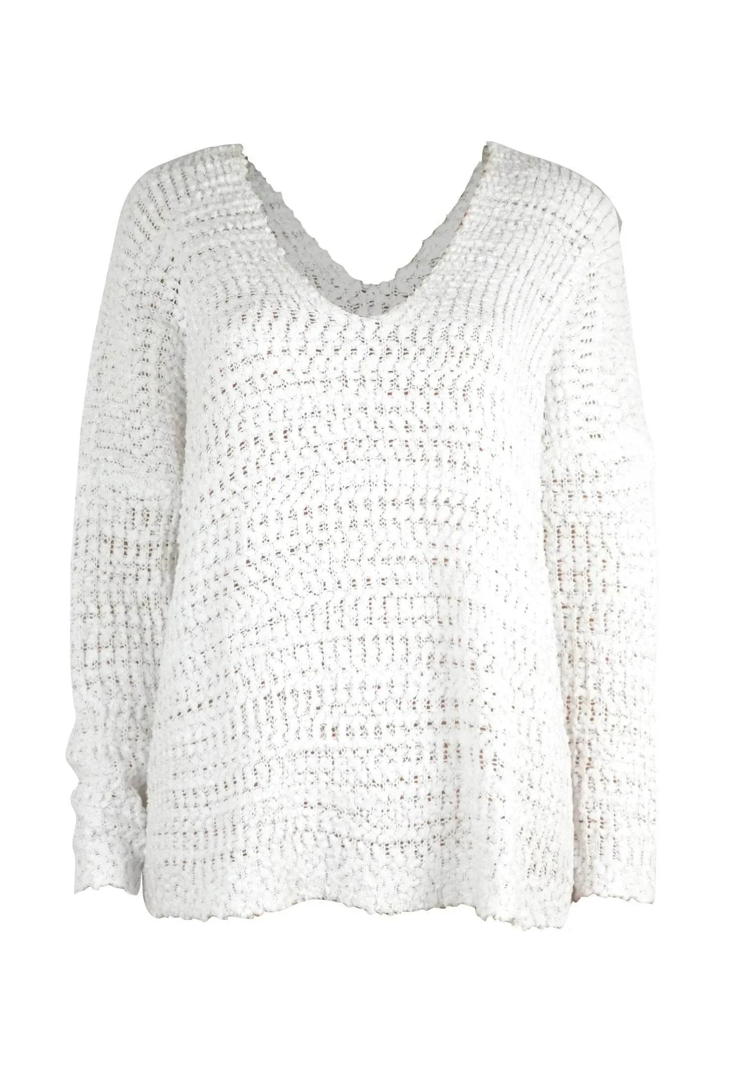 Angel Wings Single Shoulder Long Sleeve Sweater - Bona Fide Fashion