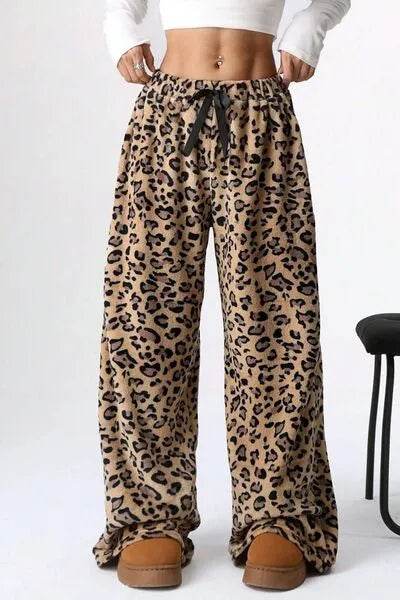 Leopard Wide Leg Pants - Bona Fide Fashion