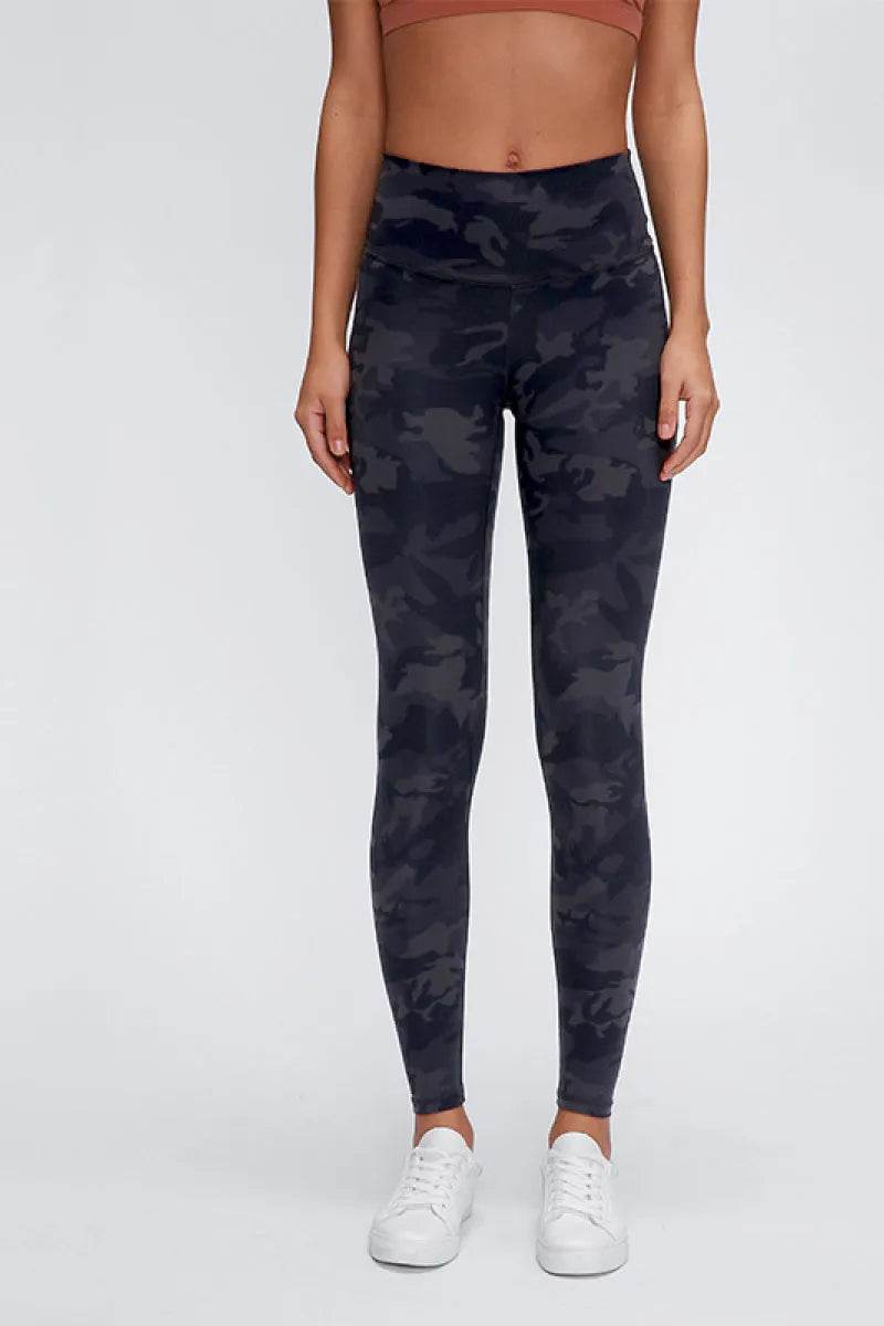 Millennia Wide Seamless Band Waist Sports Leggings - Bona Fide Fashion