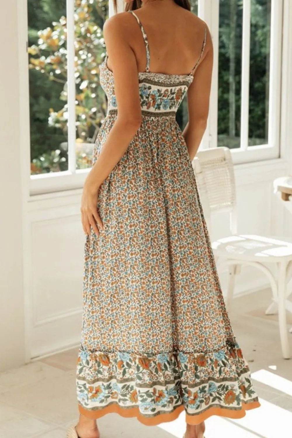 Printed Maxi Cami Dress - Bona Fide Fashion