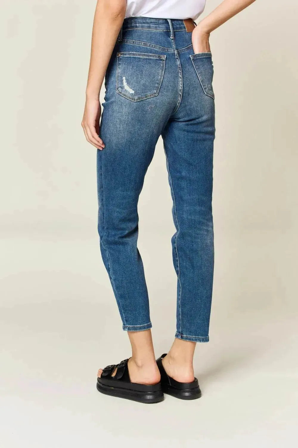 Judy Blue Full Size Tummy Control High Waist Slim Jeans - Bona Fide Fashion