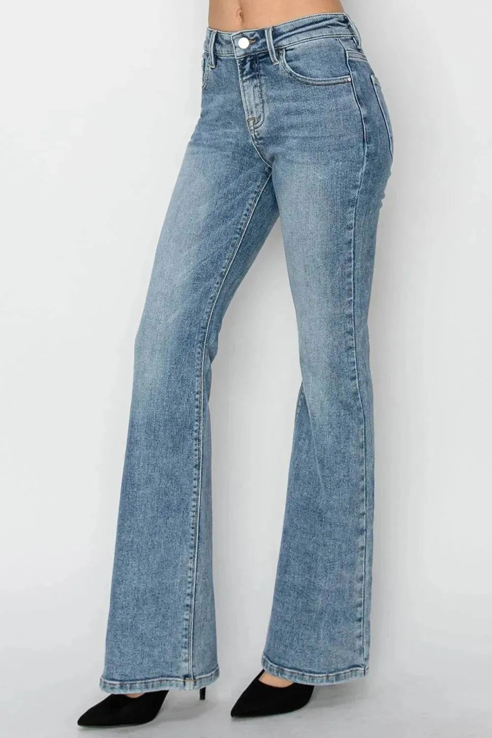 RISEN Full Size Mid Rise Bootcut Jeans - Bona Fide Fashion