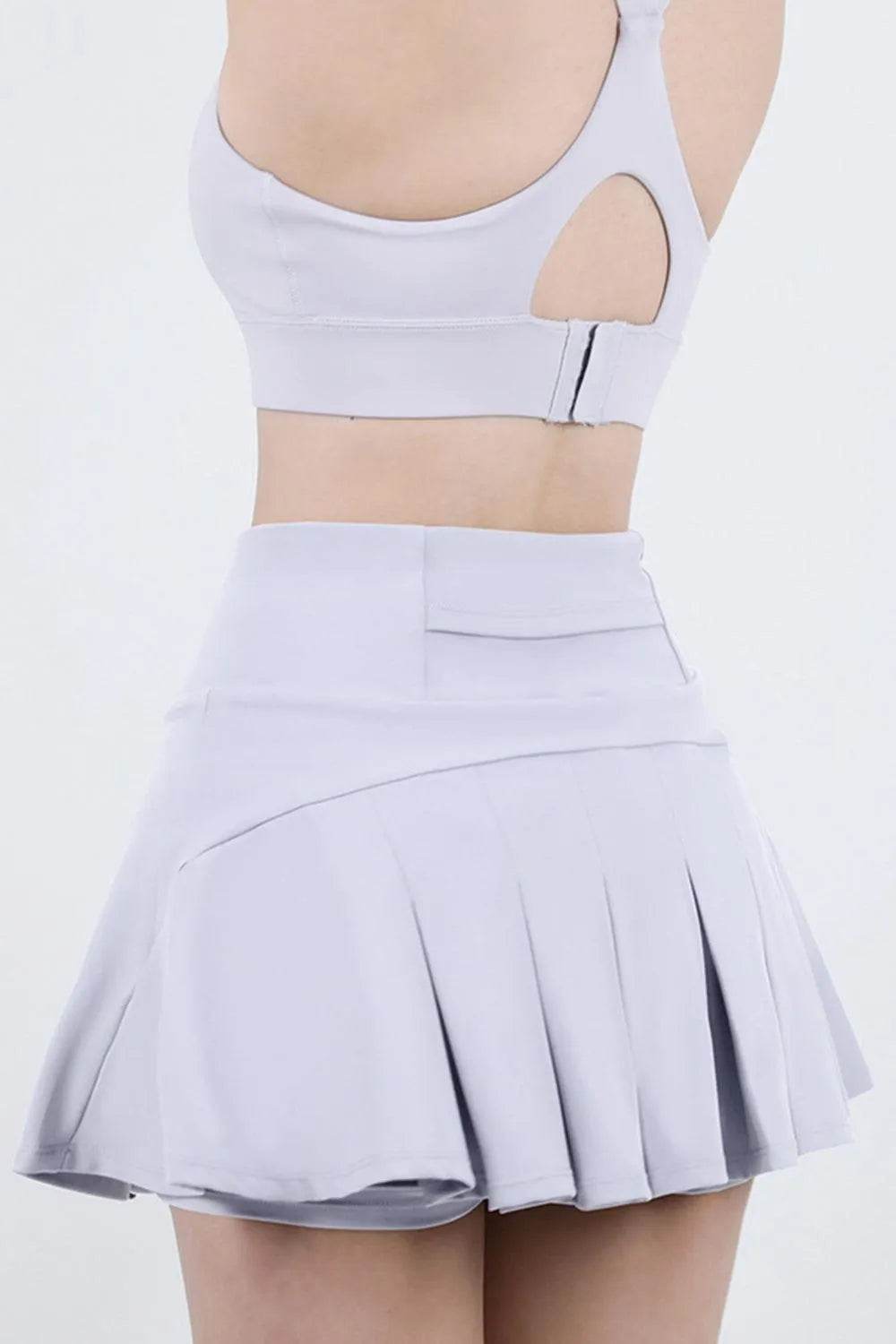 Bona Fide Fashion - High Waist Pleated Active Skirt - Women Fashion - Bona Fide Fashion
