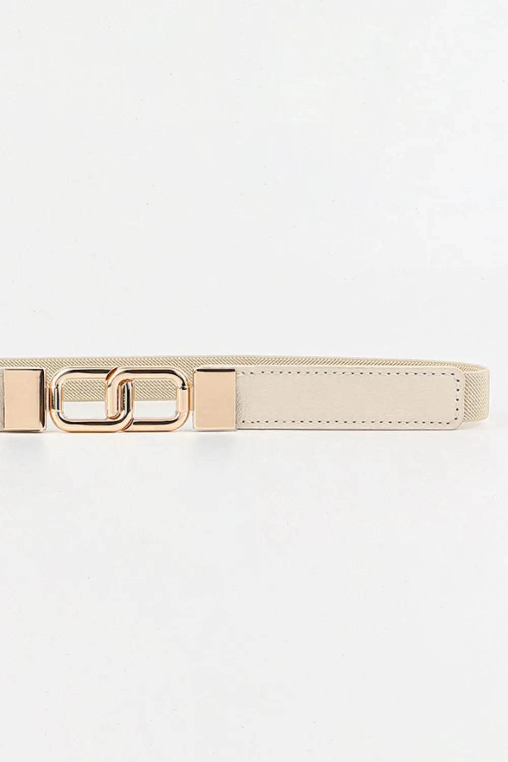 Geometric Double Buckle Elastic Belt - Bona Fide Fashion