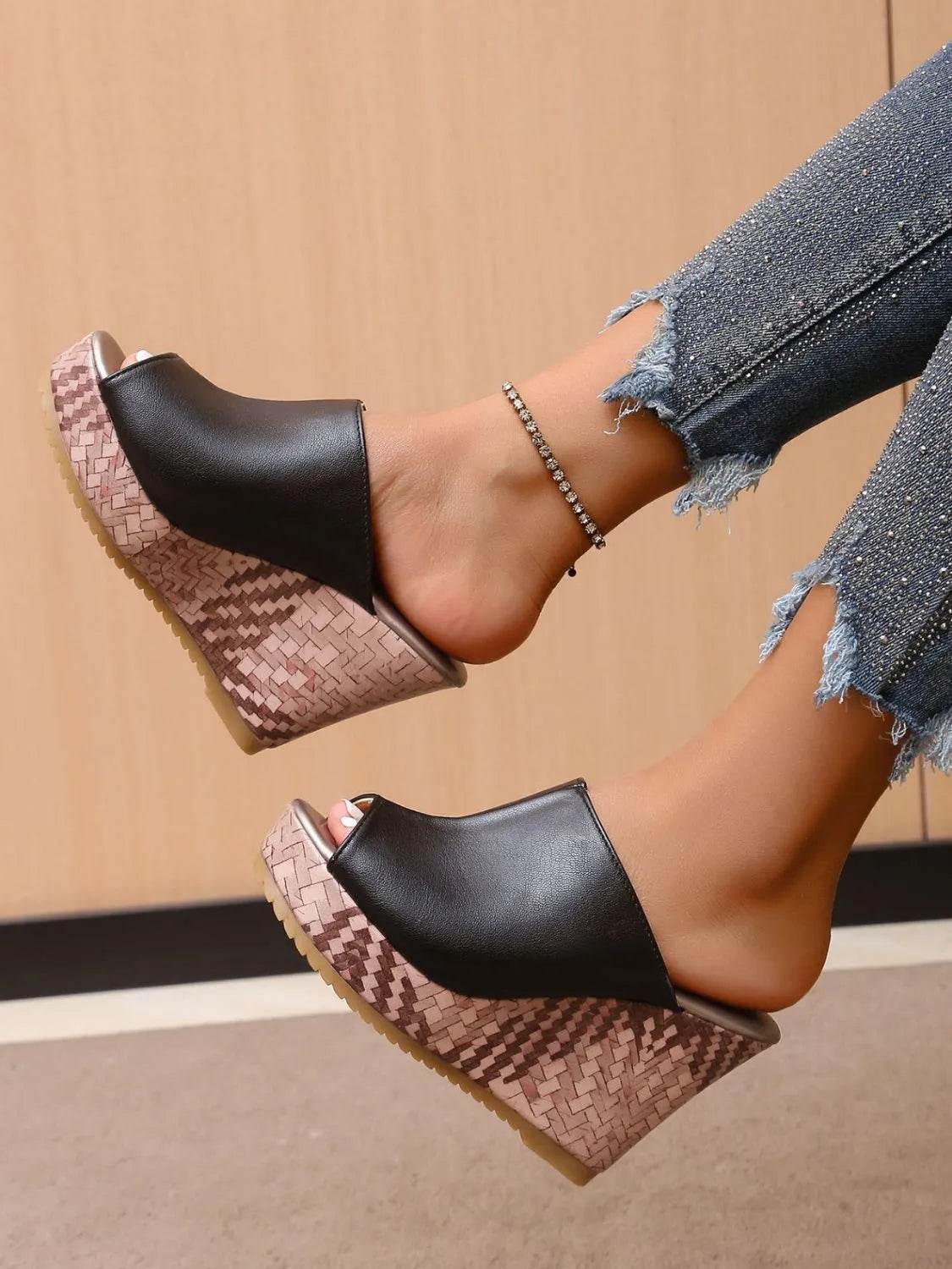 PU Leather High Heel Sandals - Bona Fide Fashion