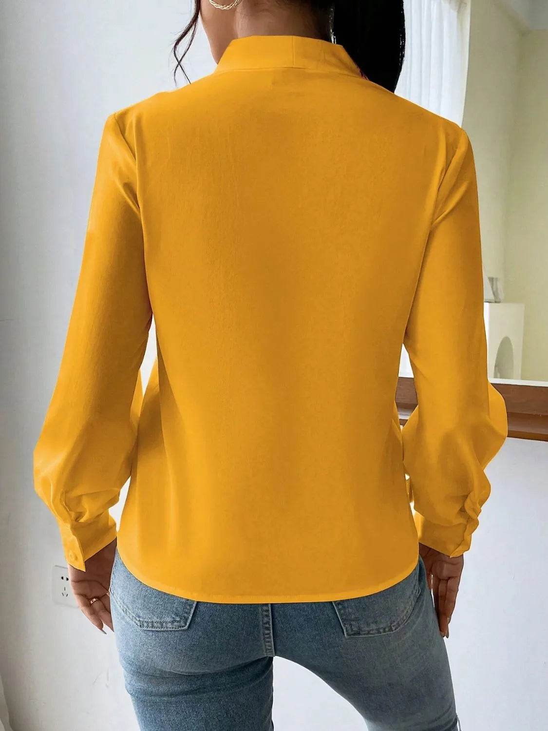 V Neck Long Sleeve Top - Bona Fide Fashion