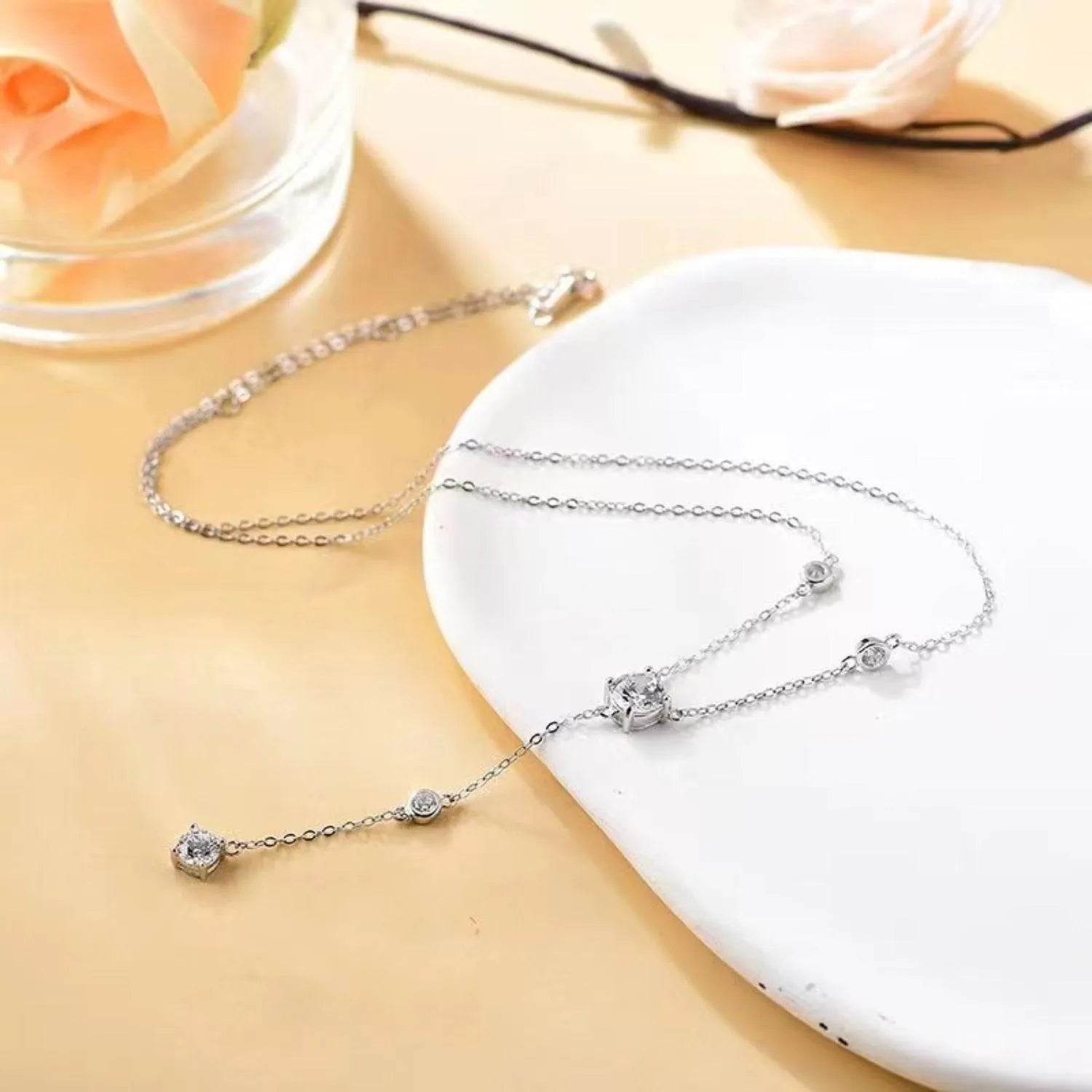 1.5 Carat Moissanite Necklace – 925 Sterling Silver Brilliance | Bona Fide Fashion - Bona Fide Fashion