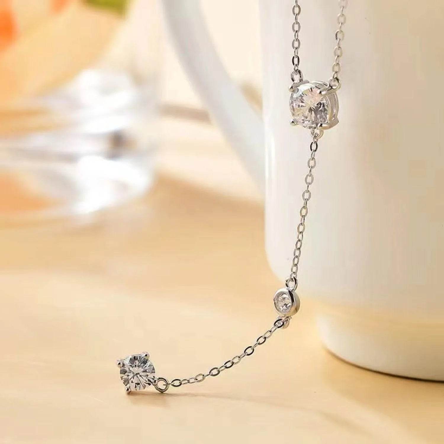 1.5 Carat Moissanite Necklace – 925 Sterling Silver Brilliance | Bona Fide Fashion - Bona Fide Fashion