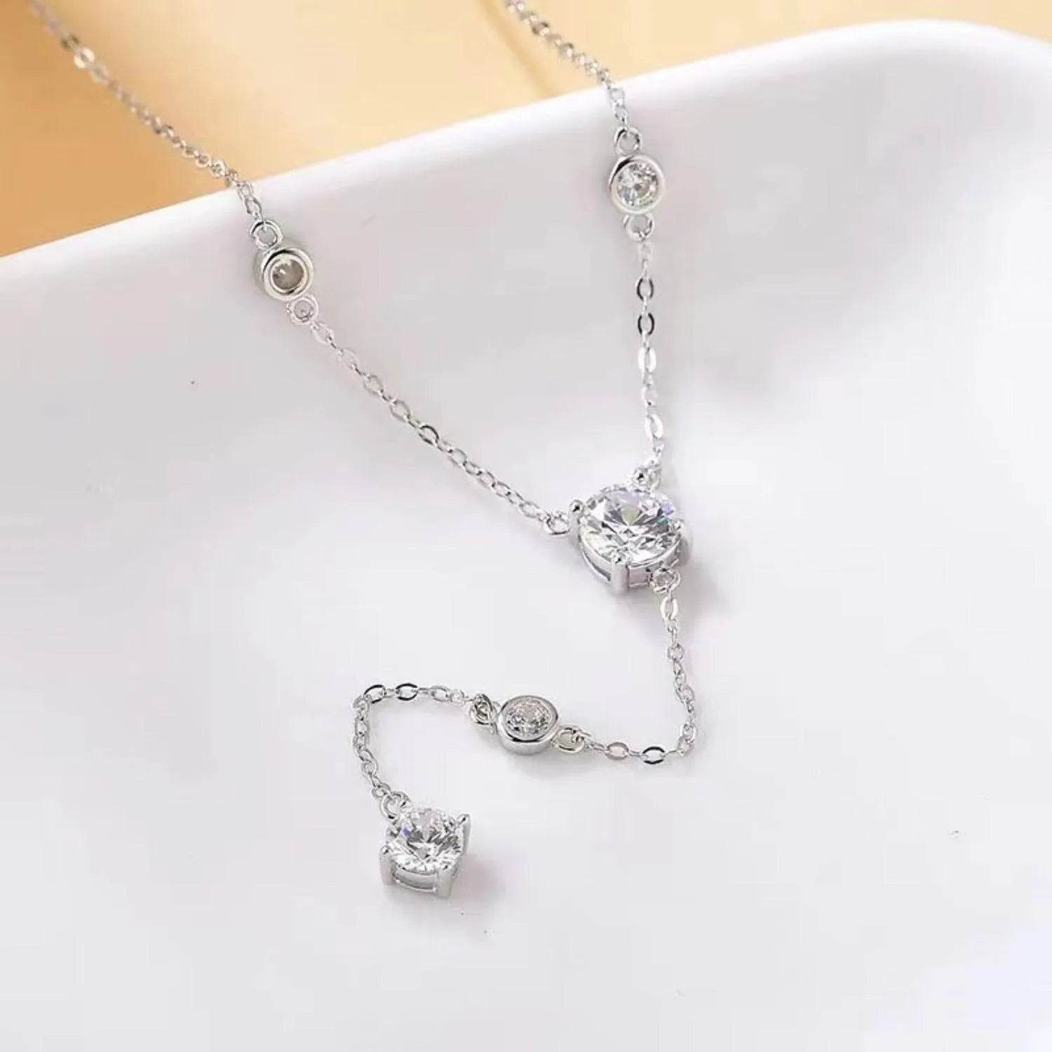 1.5 Carat Moissanite Necklace – 925 Sterling Silver Brilliance | Bona Fide Fashion - Bona Fide Fashion