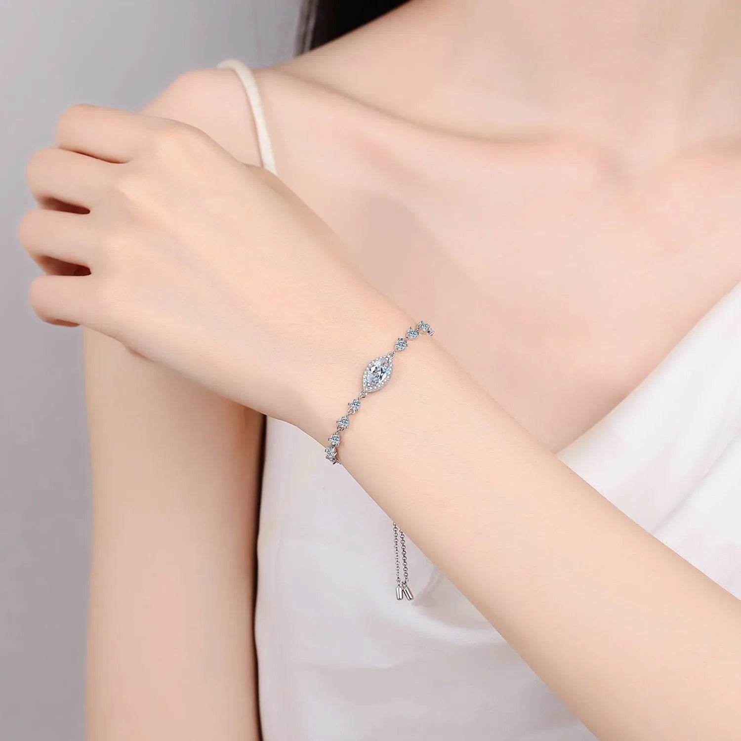 1 Carat Moissanite Tennis Bracelet – 925 Sterling Silver Luxury | Bona Fide Fashion - Bona Fide Fashion