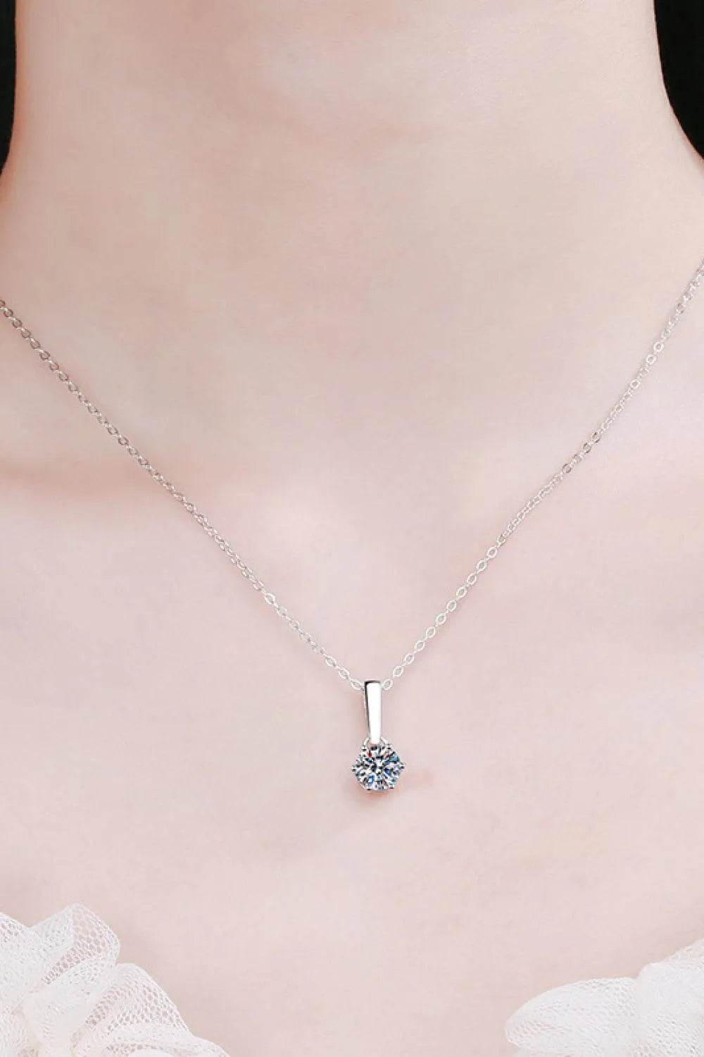 1 Carat Moissanite Chain Link Necklace – 925 Sterling Silver Shine | Bona Fide Fashion - Bona Fide Fashion