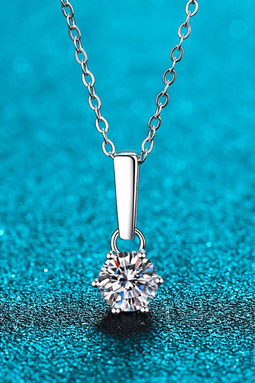 1 Carat Moissanite Chain Link Necklace – 925 Sterling Silver Shine | Bona Fide Fashion - Bona Fide Fashion