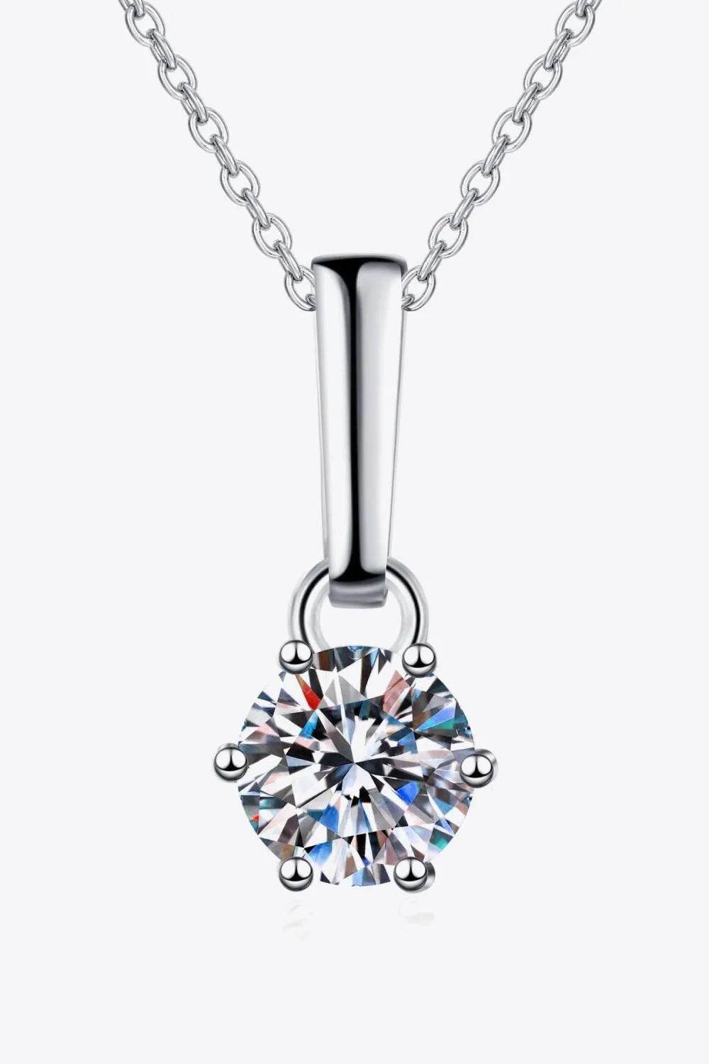 1 Carat Moissanite Chain Link Necklace – 925 Sterling Silver Shine | Bona Fide Fashion - Bona Fide Fashion