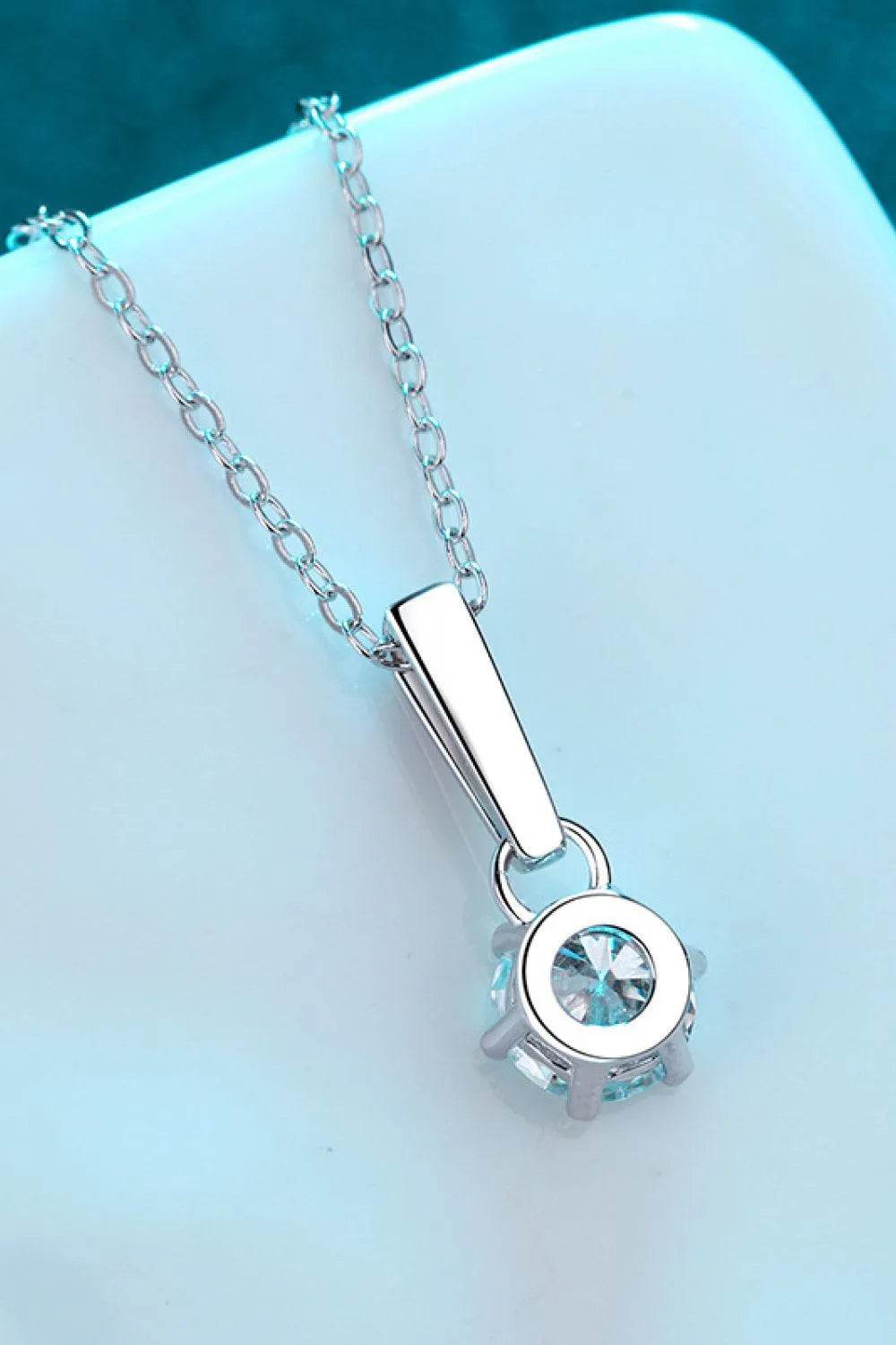 1 Carat Moissanite Chain Link Necklace – 925 Sterling Silver Shine | Bona Fide Fashion - Bona Fide Fashion
