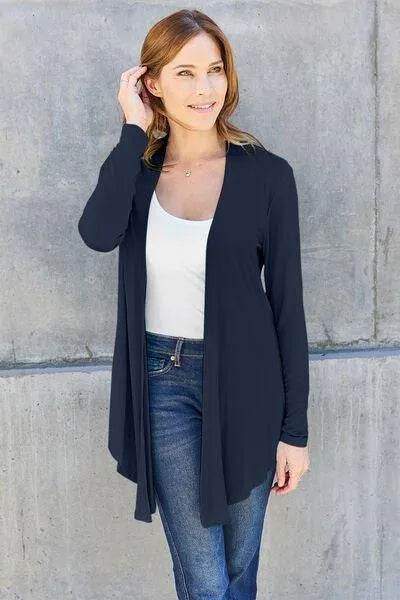 Full Size Open Front Long Sleeve Cardigan – Layered Comfort & Style | Bona Fide Fashion - Bona Fide Fashion