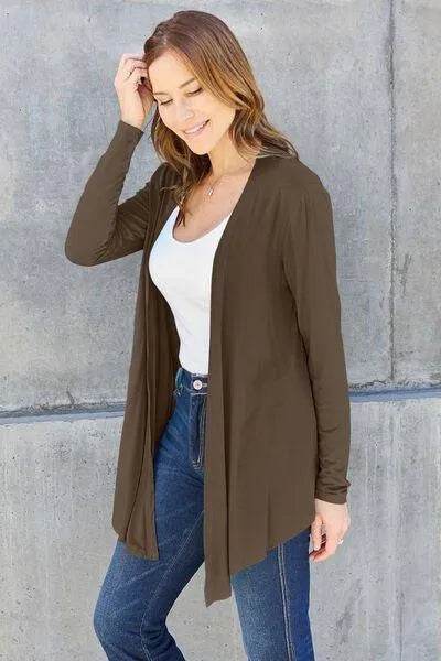 Full Size Open Front Long Sleeve Cardigan – Layered Comfort & Style | Bona Fide Fashion - Bona Fide Fashion