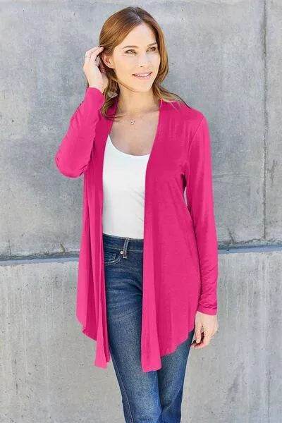 Full Size Open Front Long Sleeve Cardigan – Layered Comfort & Style | Bona Fide Fashion - Bona Fide Fashion