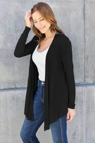 Full Size Open Front Long Sleeve Cardigan – Layered Comfort & Style | Bona Fide Fashion - Bona Fide Fashion