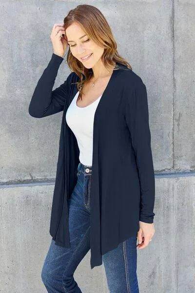 Full Size Open Front Long Sleeve Cardigan – Layered Comfort & Style | Bona Fide Fashion - Bona Fide Fashion
