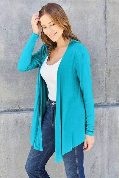 Full Size Open Front Long Sleeve Cardigan – Layered Comfort & Style | Bona Fide Fashion - Bona Fide Fashion