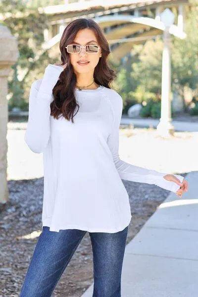 Full Size Round Neck Long Sleeve T-Shirt – Soft, Everyday Essential | Bona Fide Fashion - Bona Fide Fashion