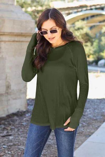 Full Size Round Neck Long Sleeve T-Shirt – Soft, Everyday Essential | Bona Fide Fashion - Bona Fide Fashion