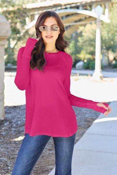 Full Size Round Neck Long Sleeve T-Shirt – Soft, Everyday Essential | Bona Fide Fashion - Bona Fide Fashion