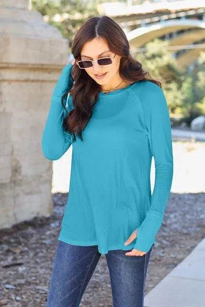 Full Size Round Neck Long Sleeve T-Shirt – Soft, Everyday Essential | Bona Fide Fashion - Bona Fide Fashion