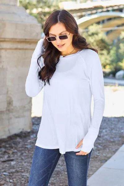 Full Size Round Neck Long Sleeve T-Shirt – Soft, Everyday Essential | Bona Fide Fashion - Bona Fide Fashion